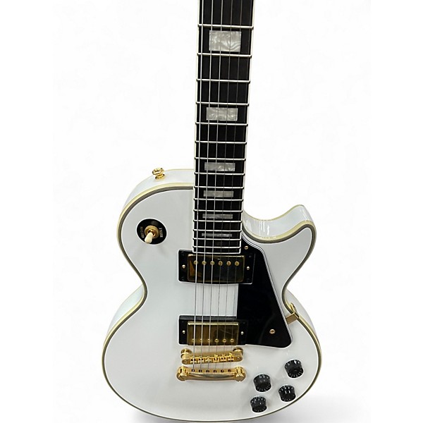 Used Epiphone Les Paul Custom Alpine White Solid Body Electric Guitar