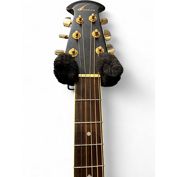 Used Ovation CS247 Celebrity Left-Handed Black Acoustic Electric Guitar