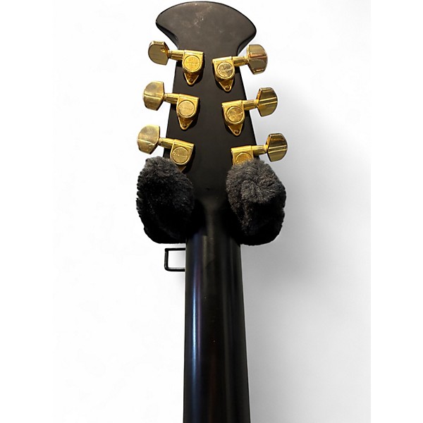 Used Ovation CS247 Celebrity Left-Handed Black Acoustic Electric Guitar