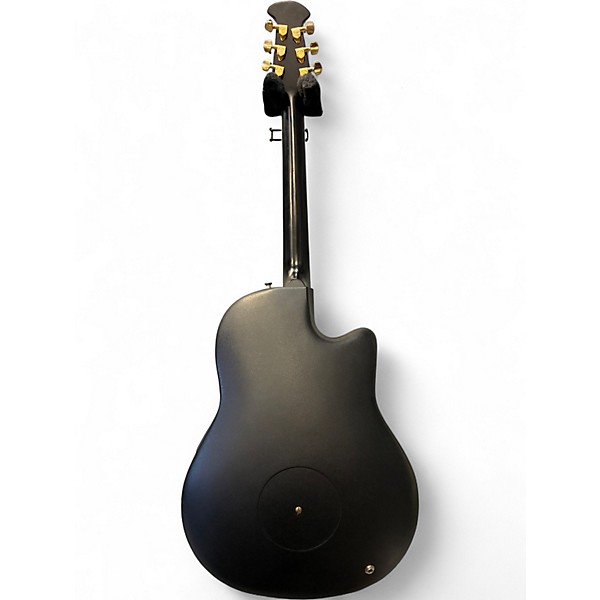 Used Ovation CS247 Celebrity Left-Handed Black Acoustic Electric Guitar