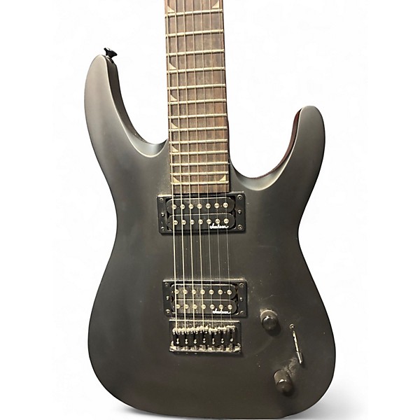 Used Jackson JS22-7 Dinky 7 String Black Solid Body Electric Guitar