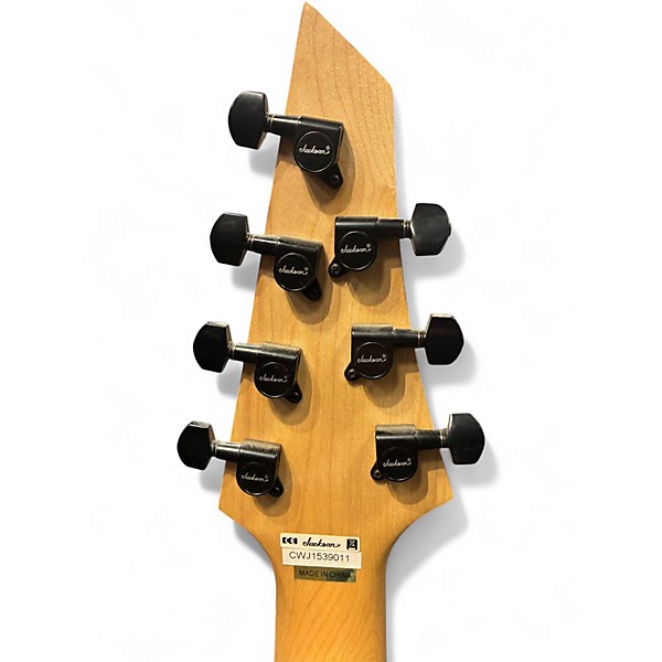 Used Jackson JS22-7 Dinky 7 String Black Solid Body Electric Guitar