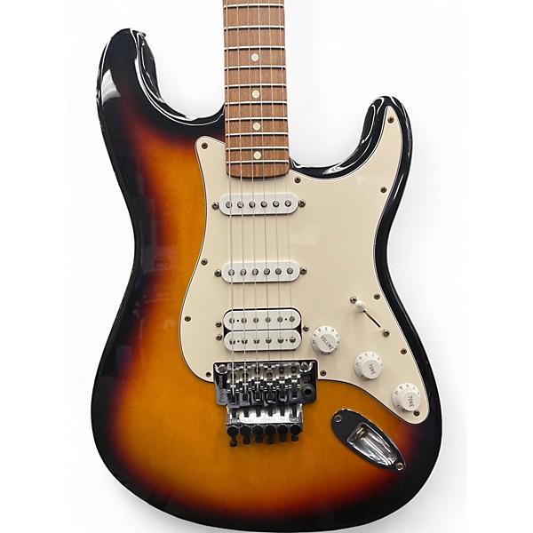 Used Fender MIM Floyd Rose 2 Color Sunburst Solid Body Electric Guitar