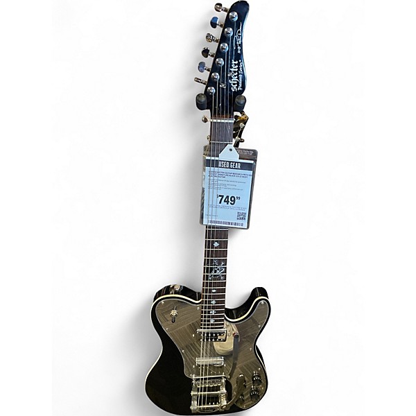 Used Schecter Guitar Research Pete Dee "Adicts" Signature Black Solid Body Electric Guitar