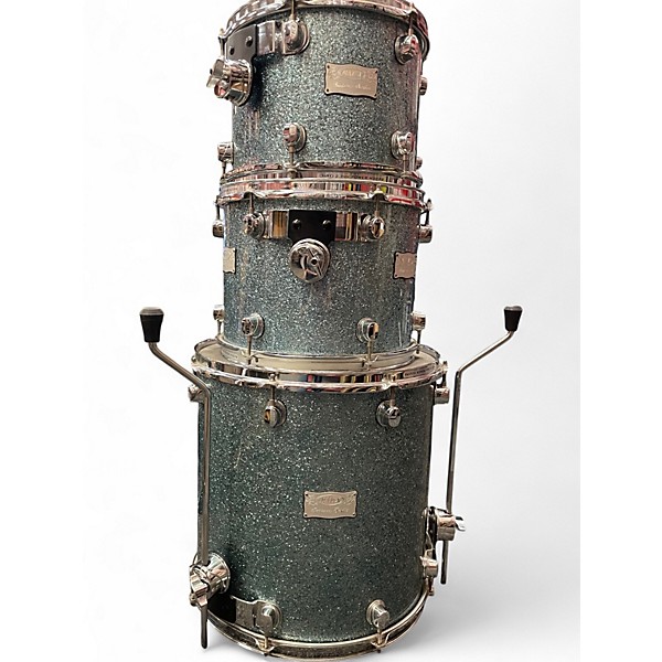 Used Mapex 4 Piece Saturn Standard Electric Blue Sparkle Drum Kit