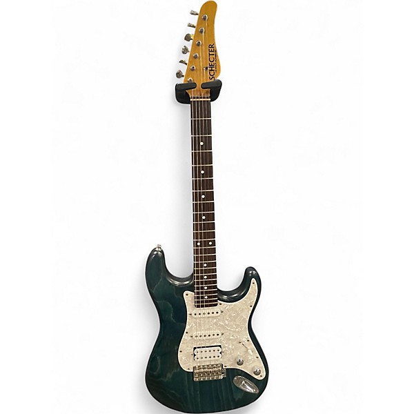 Used Schecter Guitar Research California S Series Teal Solid Body Electric Guitar