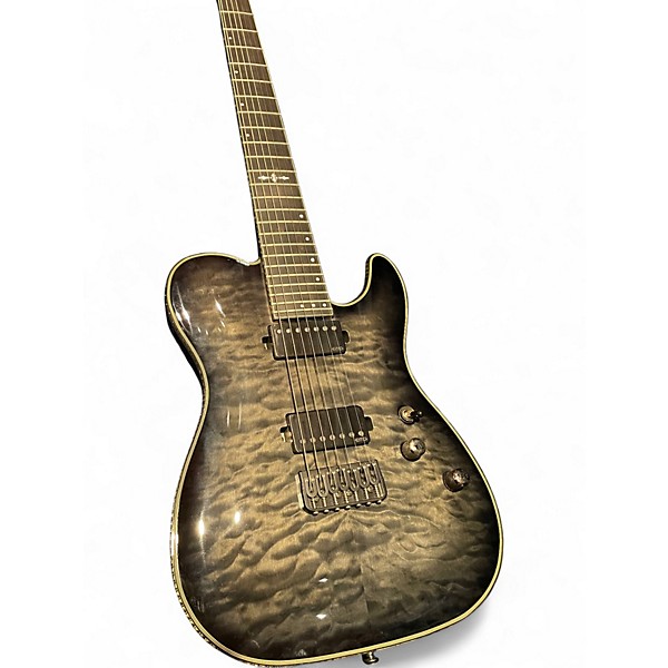 Used Schecter Guitar Research hellraiser hybrid PT7 trans black Solid Body Electric Guitar