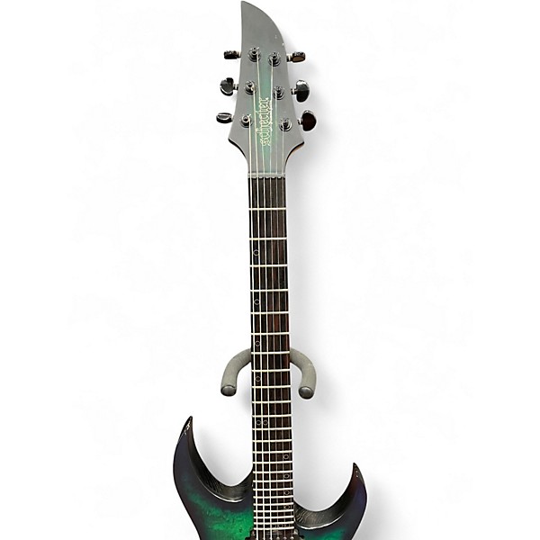 Used Schecter Guitar Research KM6 MKIII Trans Green Solid Body Electric Guitar