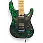 Used Schecter Guitar Research SUN VALLEY SUPER SHREDDER BLACK AND GREEN Solid Body Electric Guitar