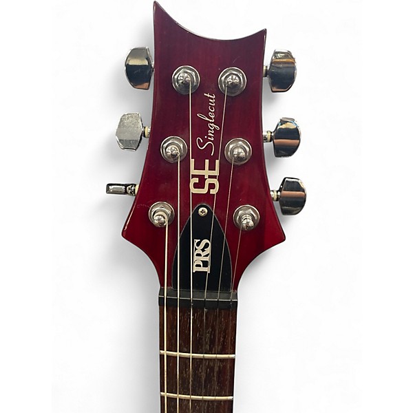 Used PRS Singlecut SE TRANS FLAME RED Solid Body Electric Guitar