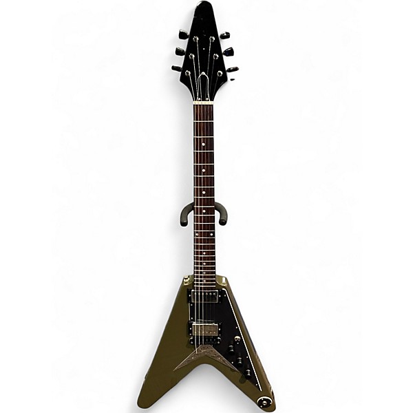 Used Epiphone 1958 Korina Flying V OLIVE DRAB Solid Body Electric Guitar