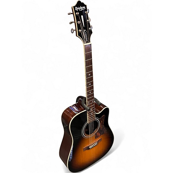Used Epiphone DR500MCE Masterbuilt 3 Color Sunburst Acoustic Electric Guitar