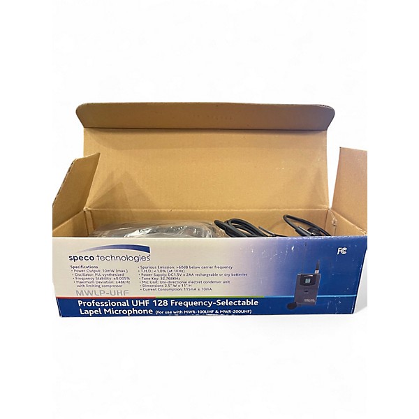 Used Speco Technologies MWR -200UHF WIRELESS LAVALIER SYSTEM Lavalier Wireless System