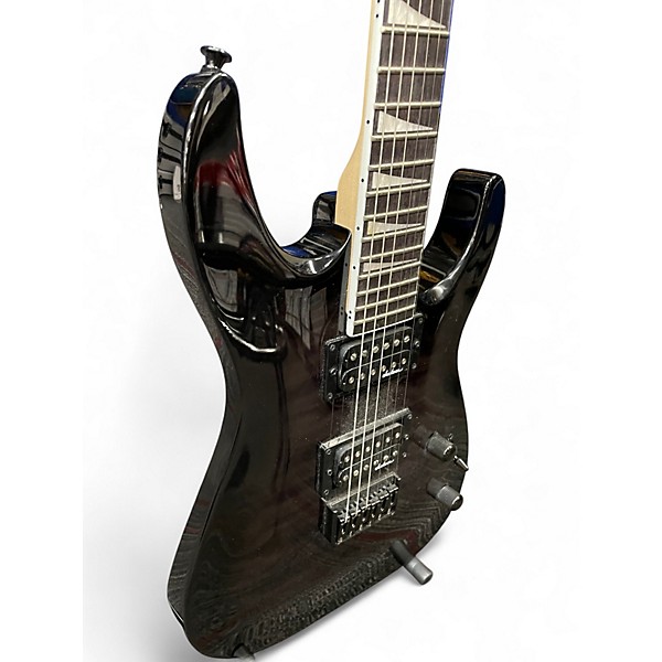 Used Jackson JS32Q Dinky Arch-Top Trans Black Solid Body Electric Guitar