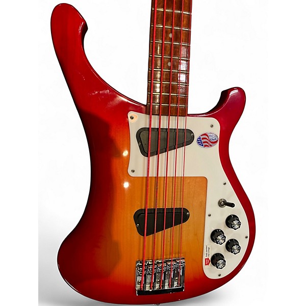 Used 2018 Rickenbacker 4003S/5 Cherry Sunburst Electric Bass Guitar
