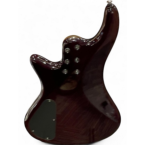 Used Schecter Guitar Research Stiletto Extreme 4 String Black Cherry Electric Bass Guitar