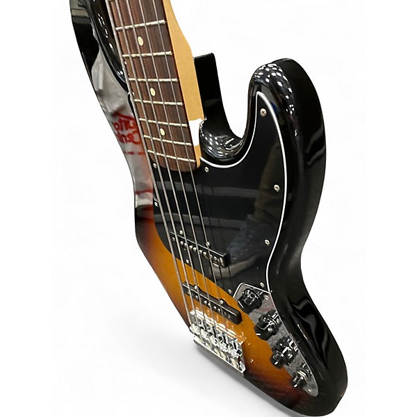 Used 2014 Fender Deluxe Jazz Bass V with Noiseless Fender Pickups 2 Color Sunburst Electric Bass Guitar