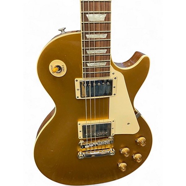 Used Gibson Les Paul Standard Gold Solid Body Electric Guitar