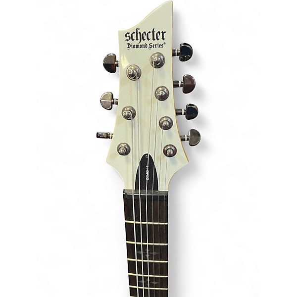 Used Schecter Guitar Research Demon 7 String Trans White Solid Body Electric Guitar