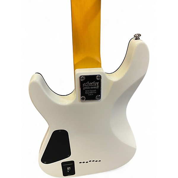 Used Schecter Guitar Research Demon 7 String Trans White Solid Body Electric Guitar