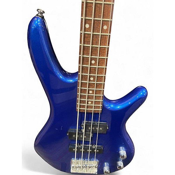 Used Ibanez Mikro Blue Electric Bass Guitar