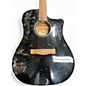 Used Fender CD60CE Dreadnought Black Acoustic Electric Guitar