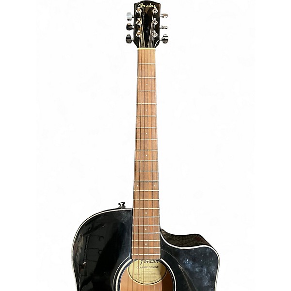 Used Fender CD60CE Dreadnought Black Acoustic Electric Guitar