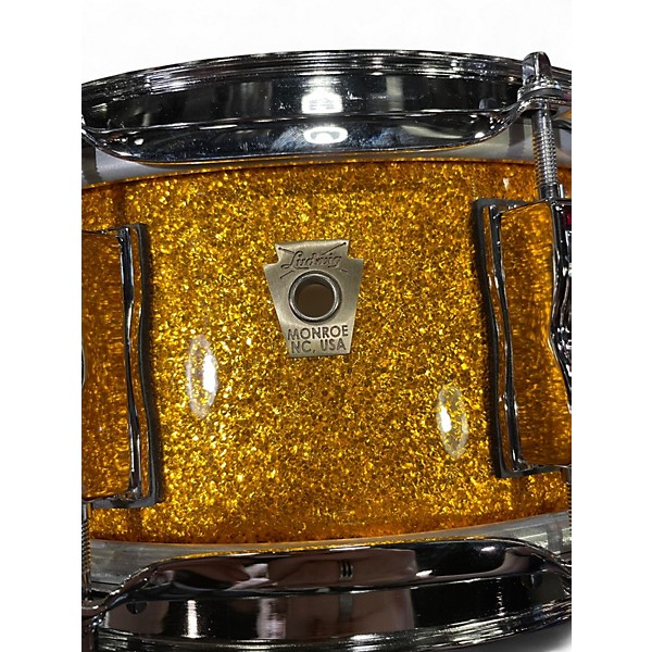 Used Ludwig 14in Classic Maple Snare GOLD SPARKLE Drum