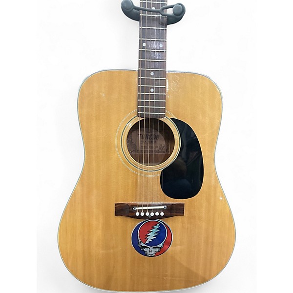Used Toredo folk guitar Antique Natural Acoustic Guitar