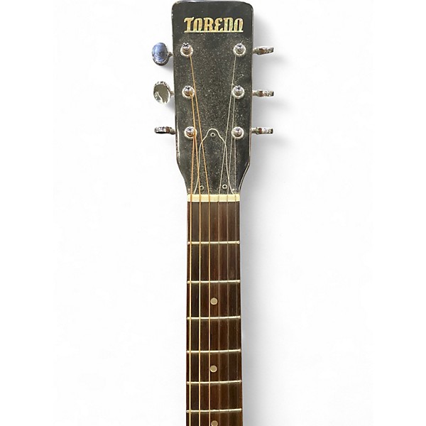 Used Toredo folk guitar Antique Natural Acoustic Guitar