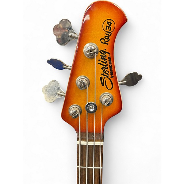 Used Sterling by Music Man Ray34HB Honey Burst Electric Bass Guitar