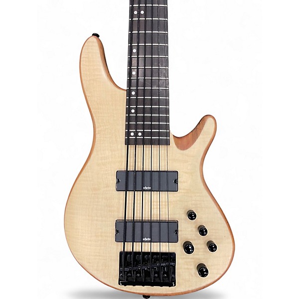 Used Schecter Guitar Research SC-6 NATURAL SATIN Electric Bass Guitar
