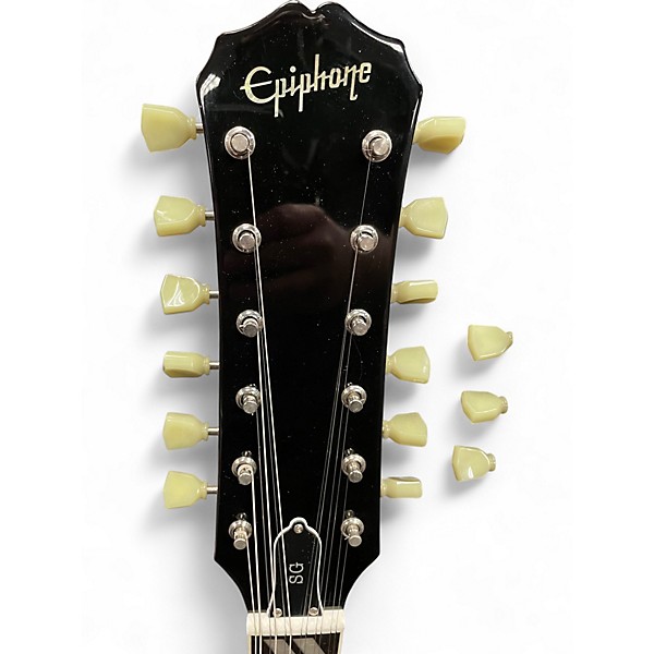 Used Epiphone SG Double Neck Cherry Solid Body Electric Guitar