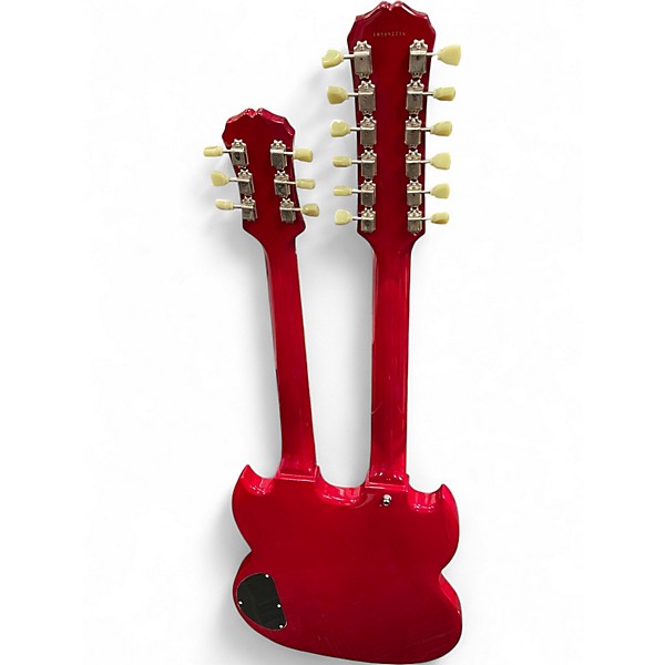 Used Epiphone SG Double Neck Cherry Solid Body Electric Guitar