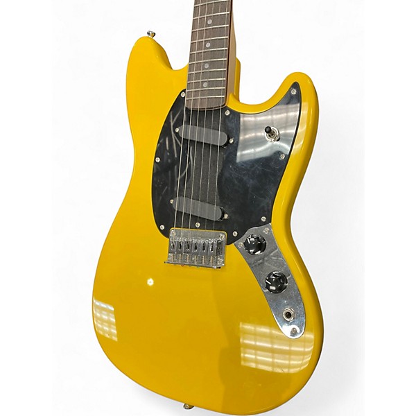 Used Squier SONIC MUSTANG YELLOW Solid Body Electric Guitar