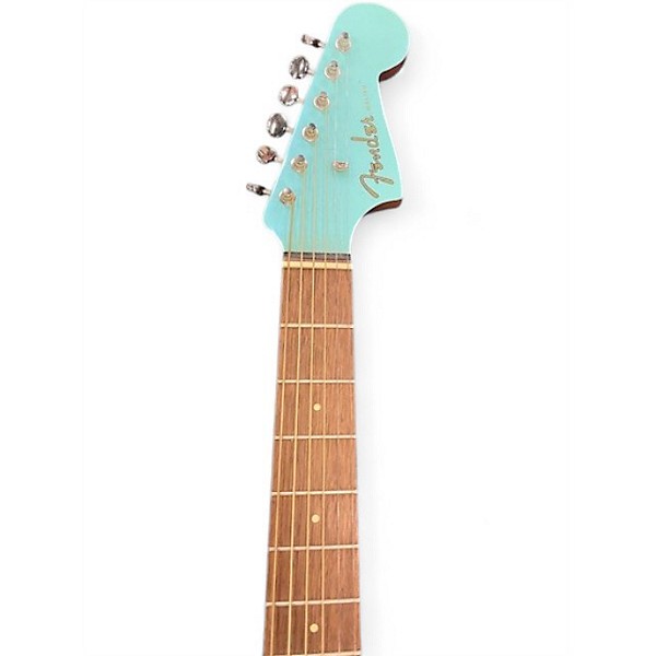 Used Fender malibu player Blue Acoustic Electric Guitar