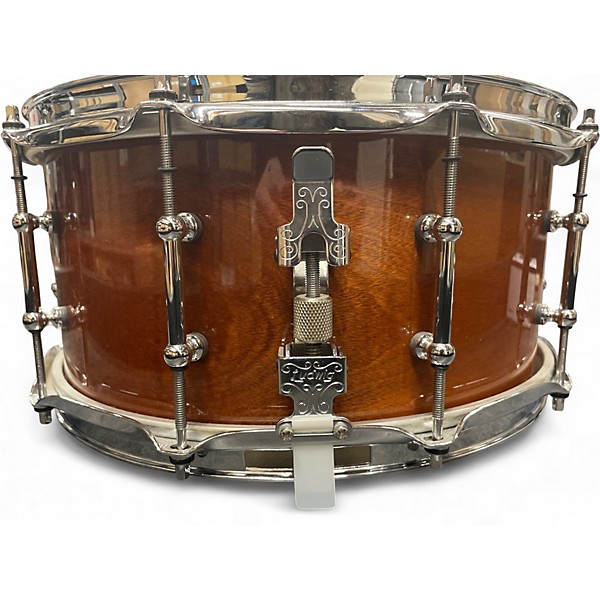 Used Ludwig 6.5X14 Classic Maple snare stained brown Drum