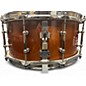 Used Ludwig 6.5X14 Classic Maple snare stained brown Drum