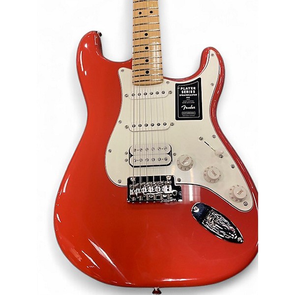 Used Fender Player Stratocaster HSS Fiesta Red Solid Body Electric Guitar