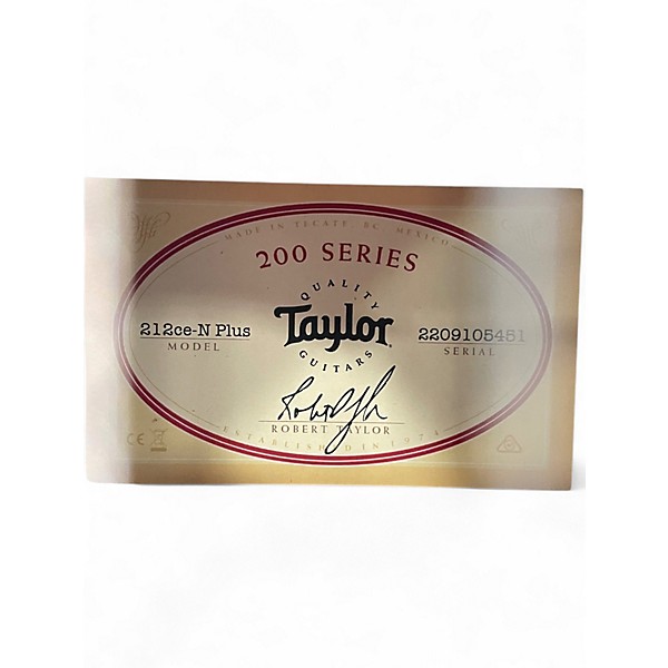 Used Taylor 212CE-N PLUS Natural Classical Acoustic Electric Guitar