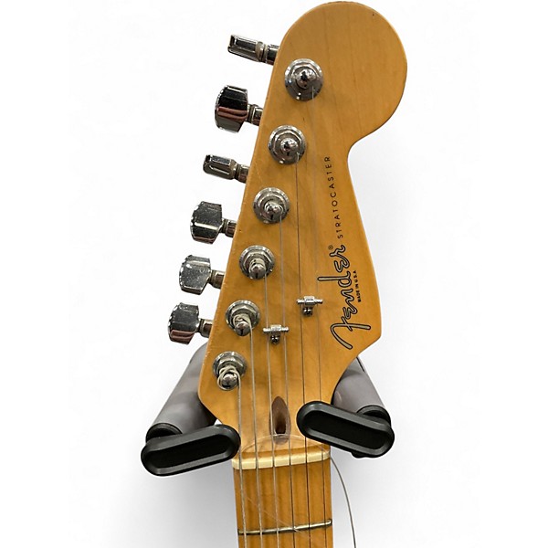 Used 1995 Fender American Standard Stratocaster Black Solid Body Electric Guitar