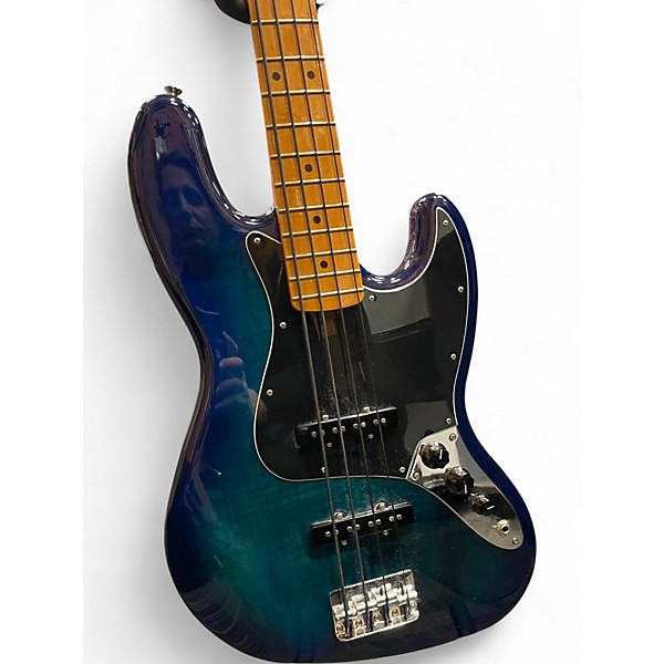 Used 2024 Fender Player II Jazz Bass Plus Top Blue Burst Electric Bass Guitar