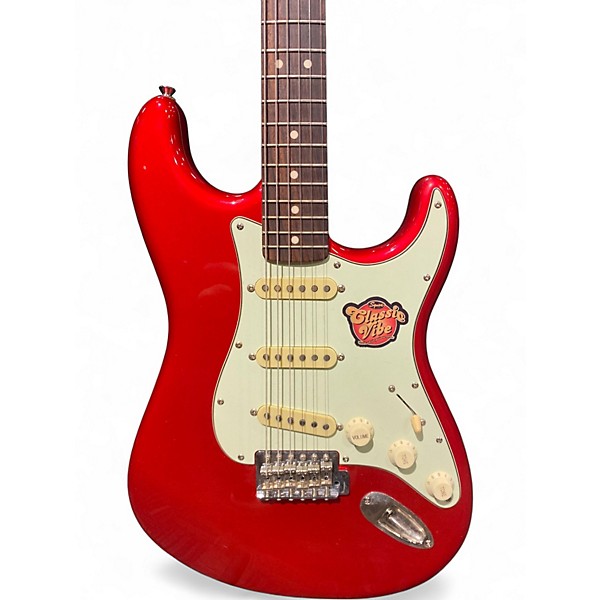 Used Squier Classic Vibe 1960S Stratocaster Red Solid Body Electric Guitar