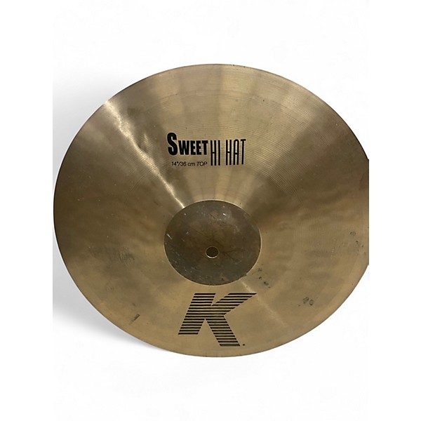 Used Zildjian 14in K Sweet Hi-Hat Pair Cymbal