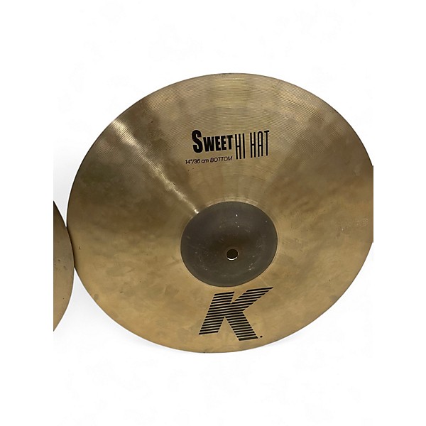 Used Zildjian 14in K Sweet Hi-Hat Pair Cymbal