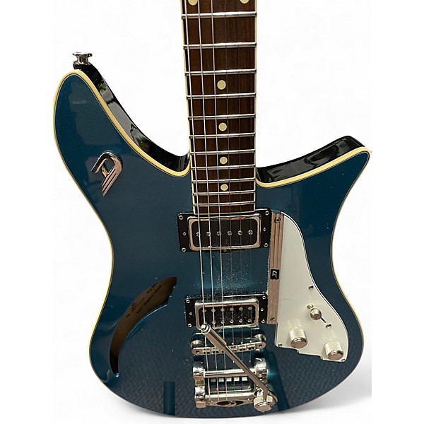 Used Duesenberg Double Cat Royal Blue Hollow Body Electric Guitar
