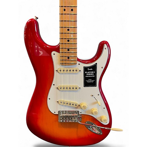 Used Fender Showmaster Red to Black Fade Solid Body Electric Guitar