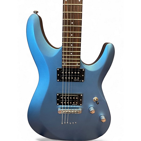 Used Schecter Guitar Research C6 deluxe  Blue Solid Body Electric Guitar