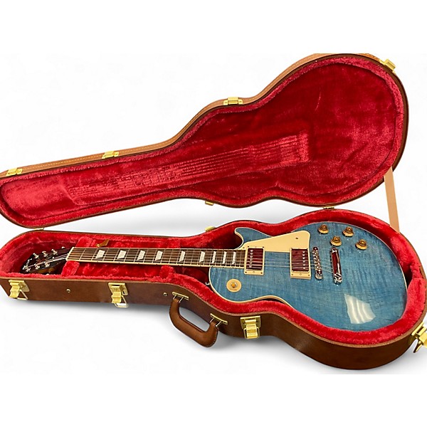 Used 2023 Gibson Les Paul Standard '50s Figured Top Ocean Blue Solid Body Electric Guitar