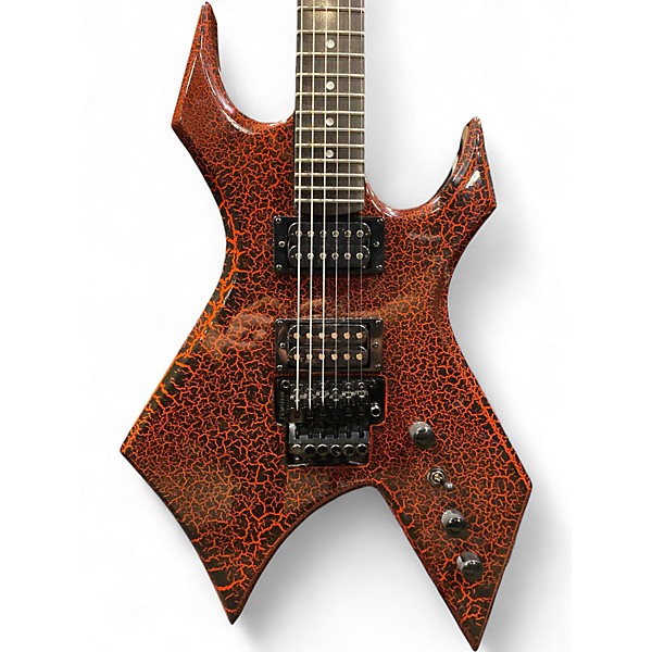 Used B.C. Rich Stranger Things "Eddie's" Limited Edition Warlock Red Crackle Solid Body Electric Guitar